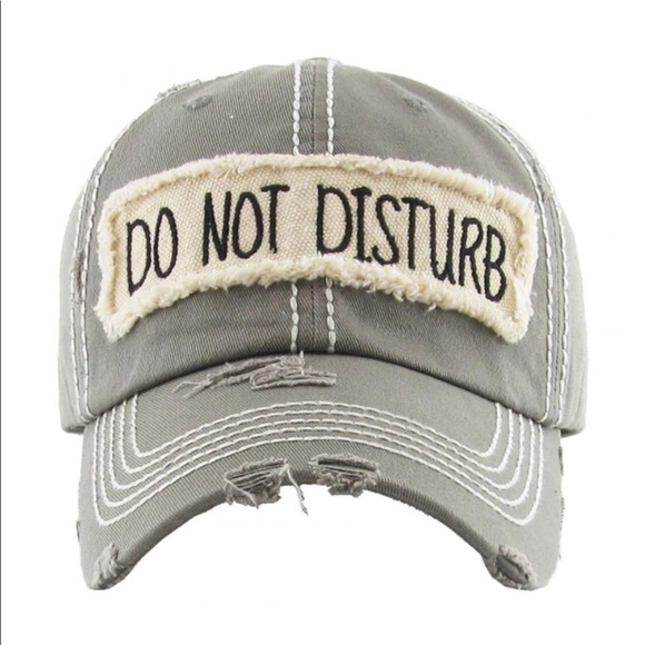 Kbethos Accessories - Gray Vintage Style Do Not Disturb Baseball Cap Hat